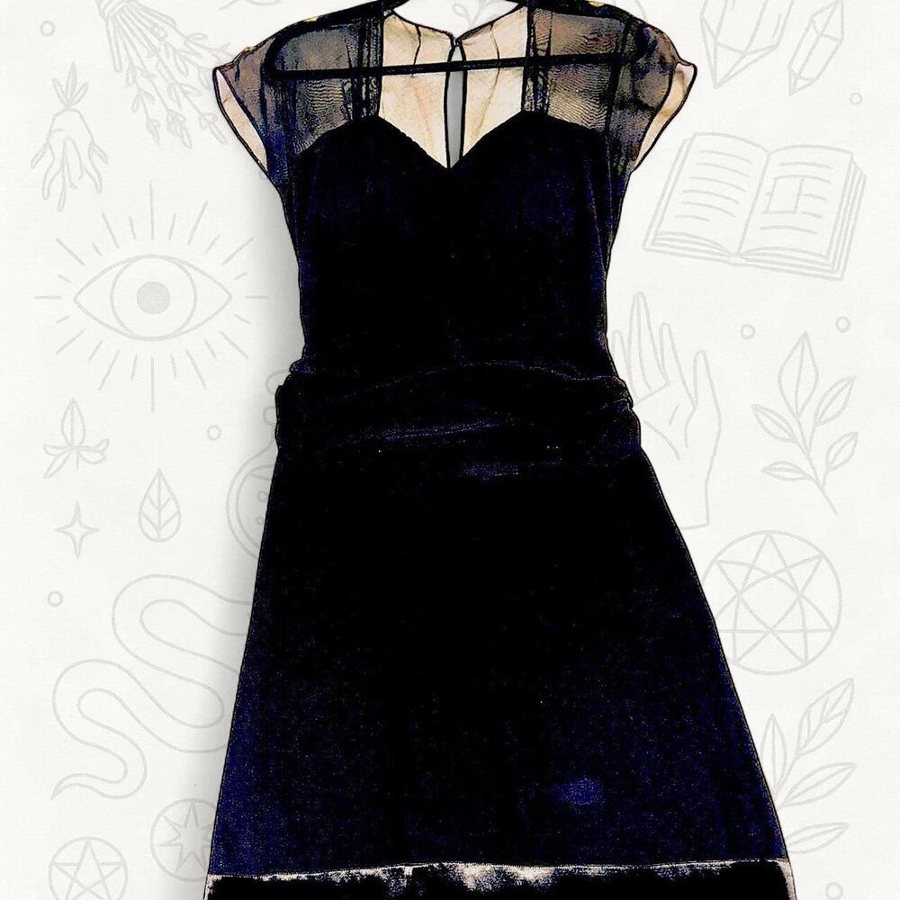 True Vintage 50s-60s Black Cocktail Pinup Dress
